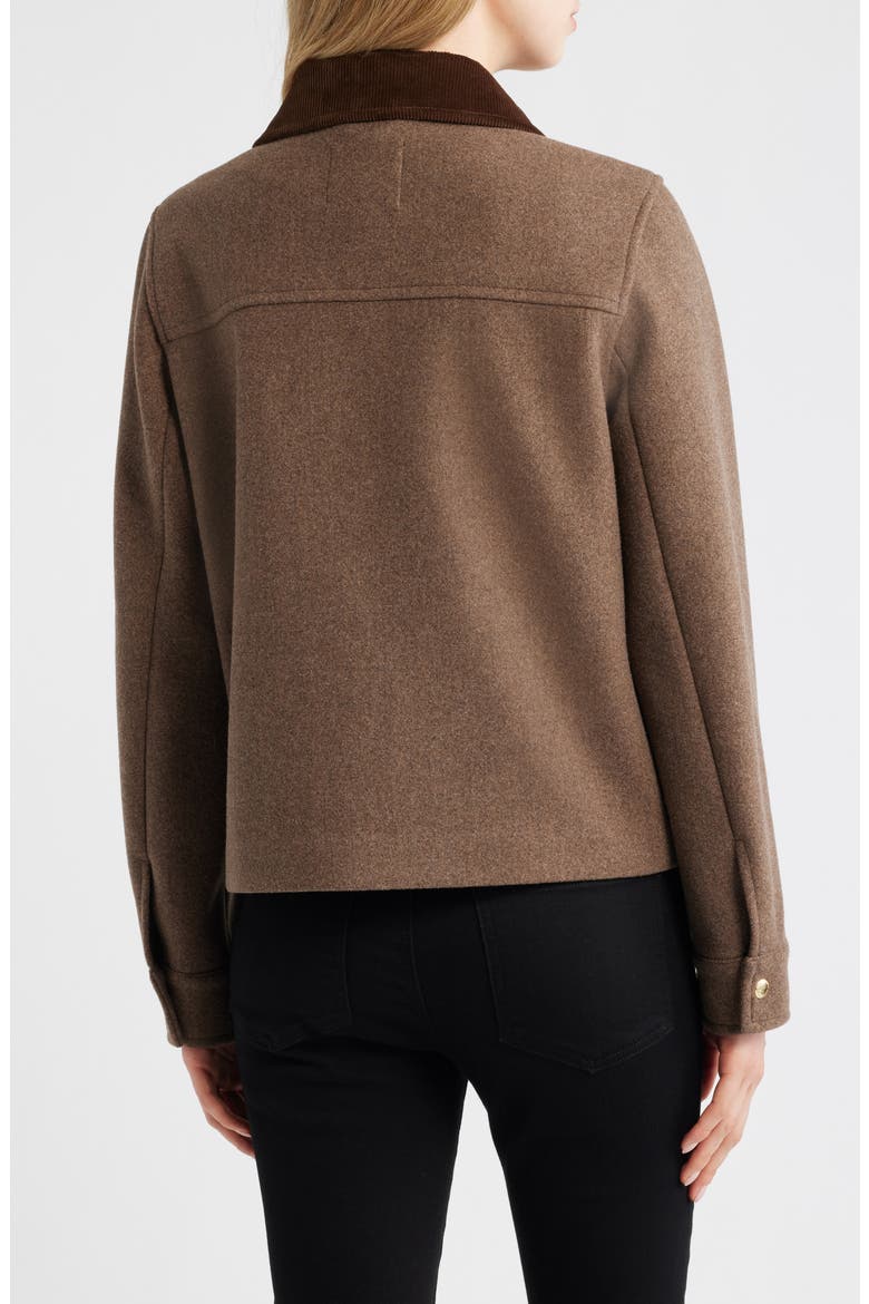 Corduroy Trim Jacket, Alternate, color, BROWN MELANGE