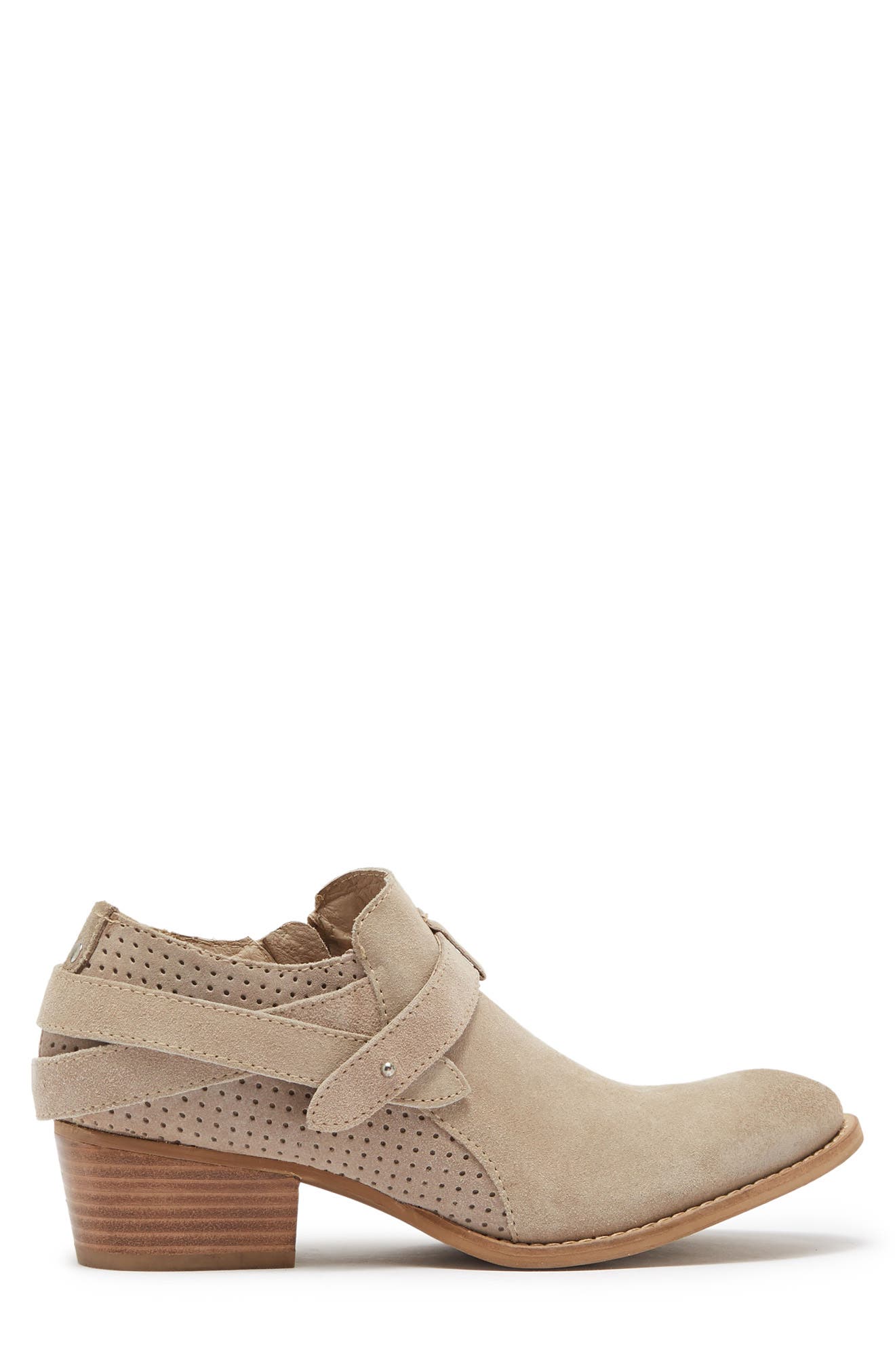 Yesina Block Heel Bootie, Alternate, color, DK BEIGE SUEDE