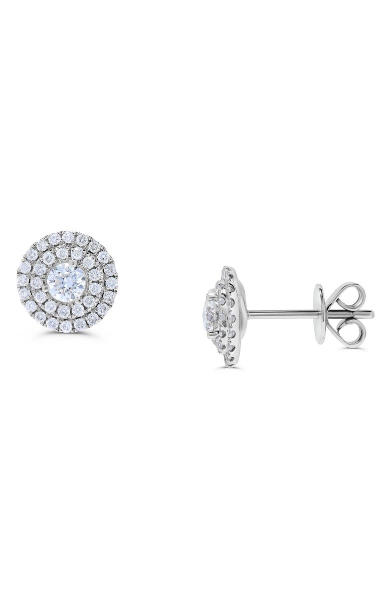 H.J. Namdar Double Halo Diamond Stud Earrings - 0.8ct., Main, color, 
