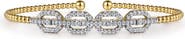 Gabriel & Co. Bujukan Geometric Diamond Beaded Cuff Bracelet