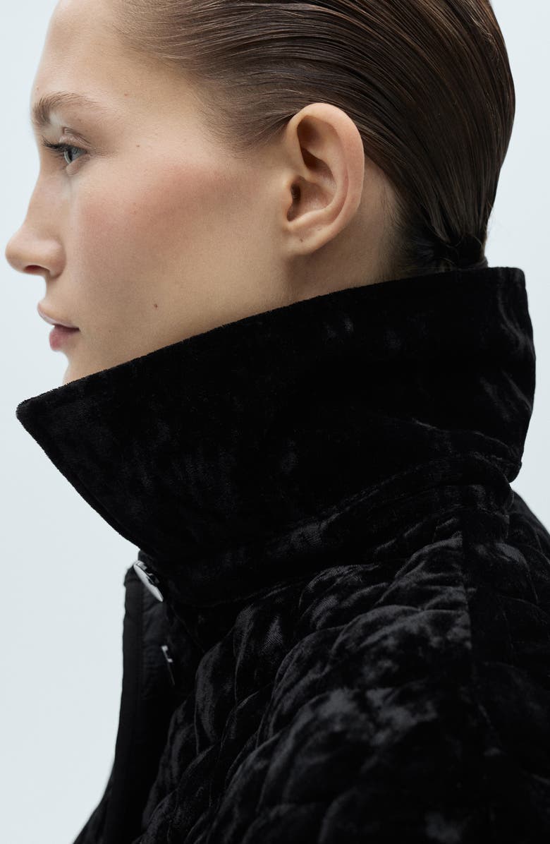 MANGO Velvet Quilted Jacket, Alternate, color, 