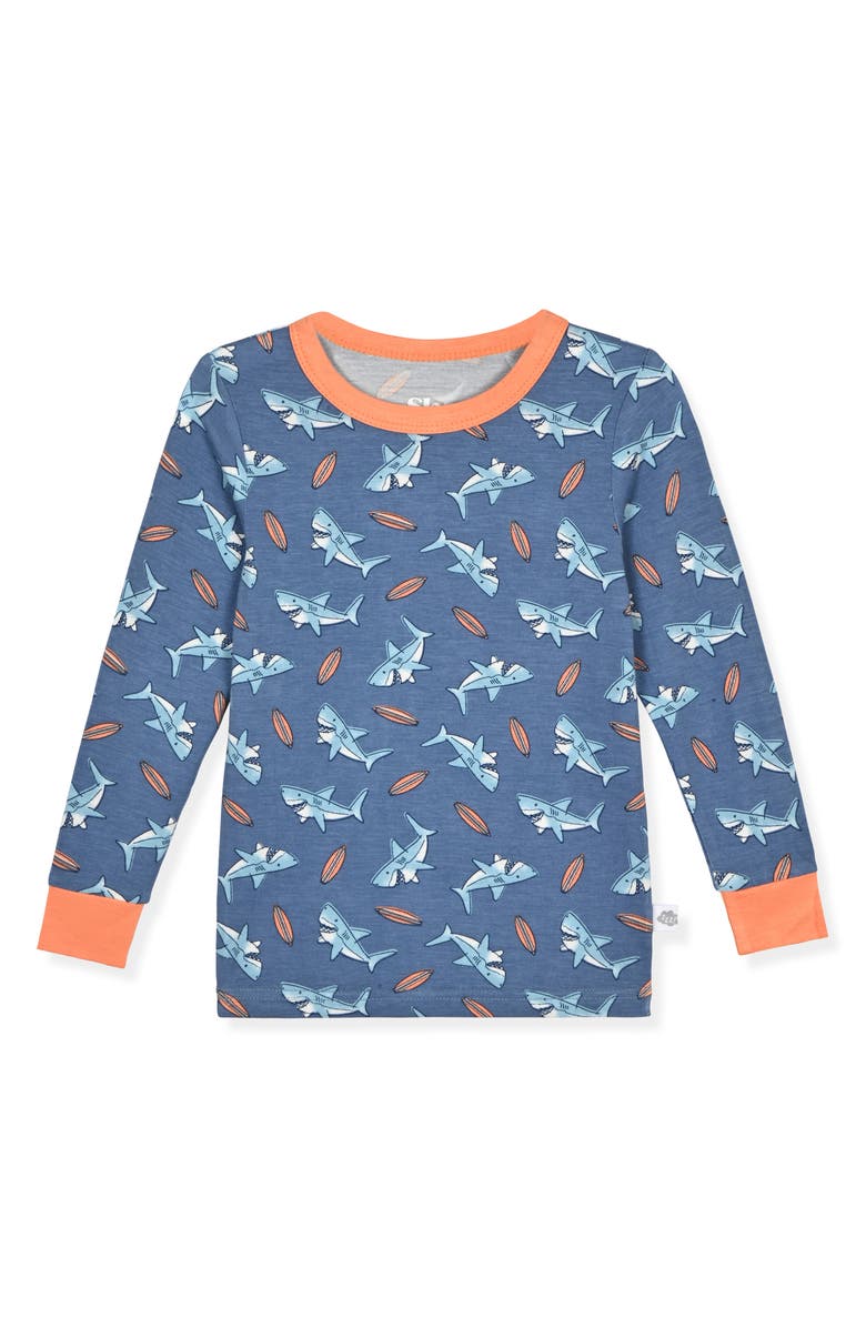 SLEEP ON IT Kids' Assorted 2-Pack Print Fitted Two-Piece Pajamas, Alternate, color, Blue/ Coral