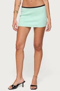 EDIKTED Aureley Contrast Low Rise Knit Miniskirt