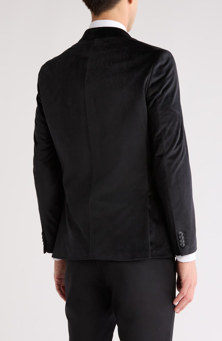 Original Penguin Two-Button Velvet Dinner Jacket, Alternate, color, Black