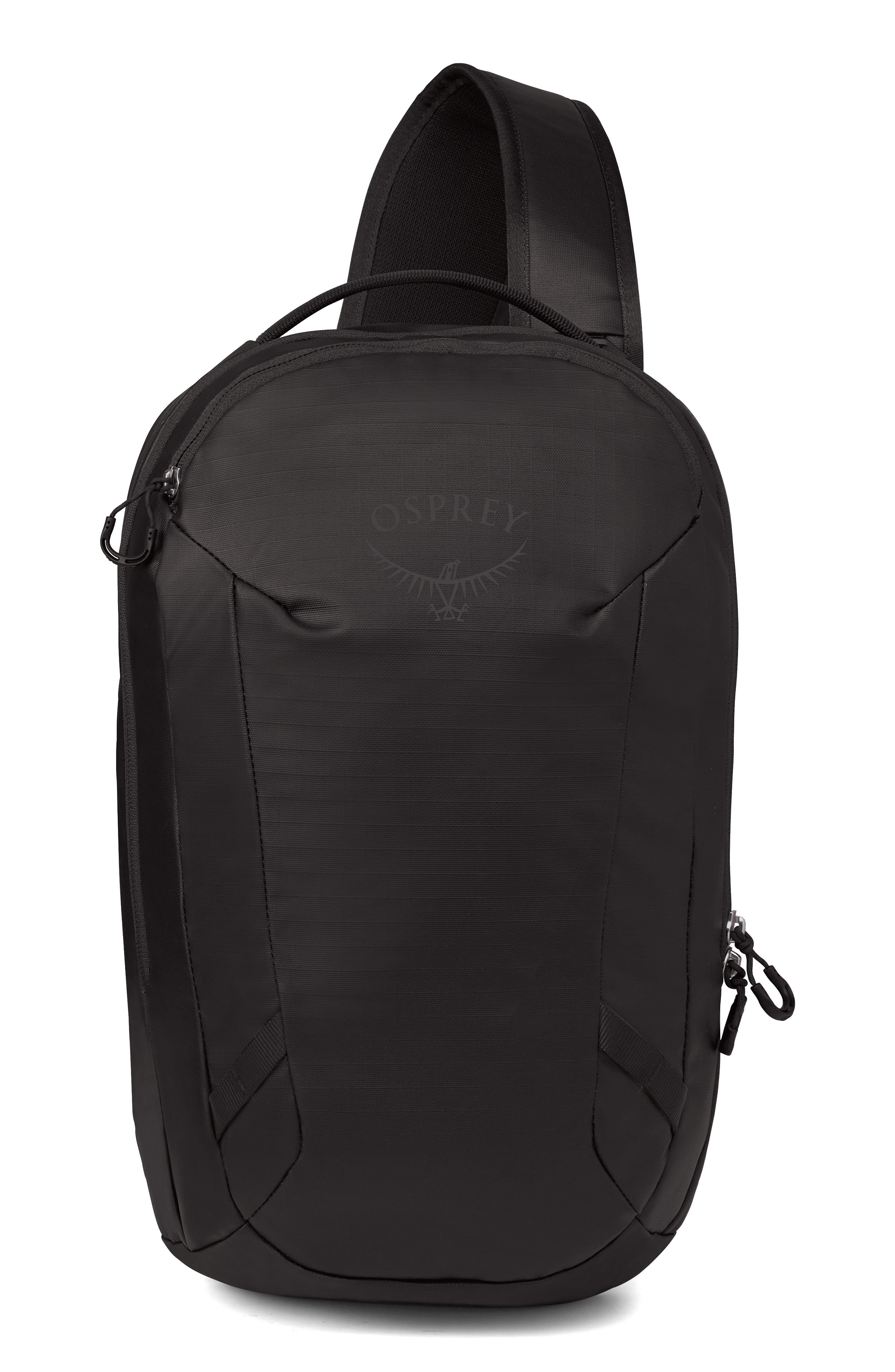 Osprey Transporter Water Resistant Sling Bag, Main, color, Raven Black/Black