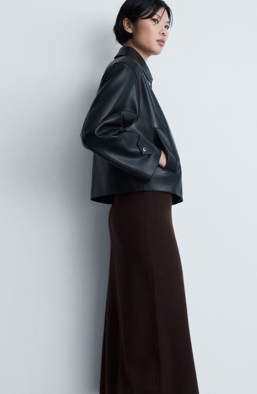 Mango Sweater Midi Skirt In Brown