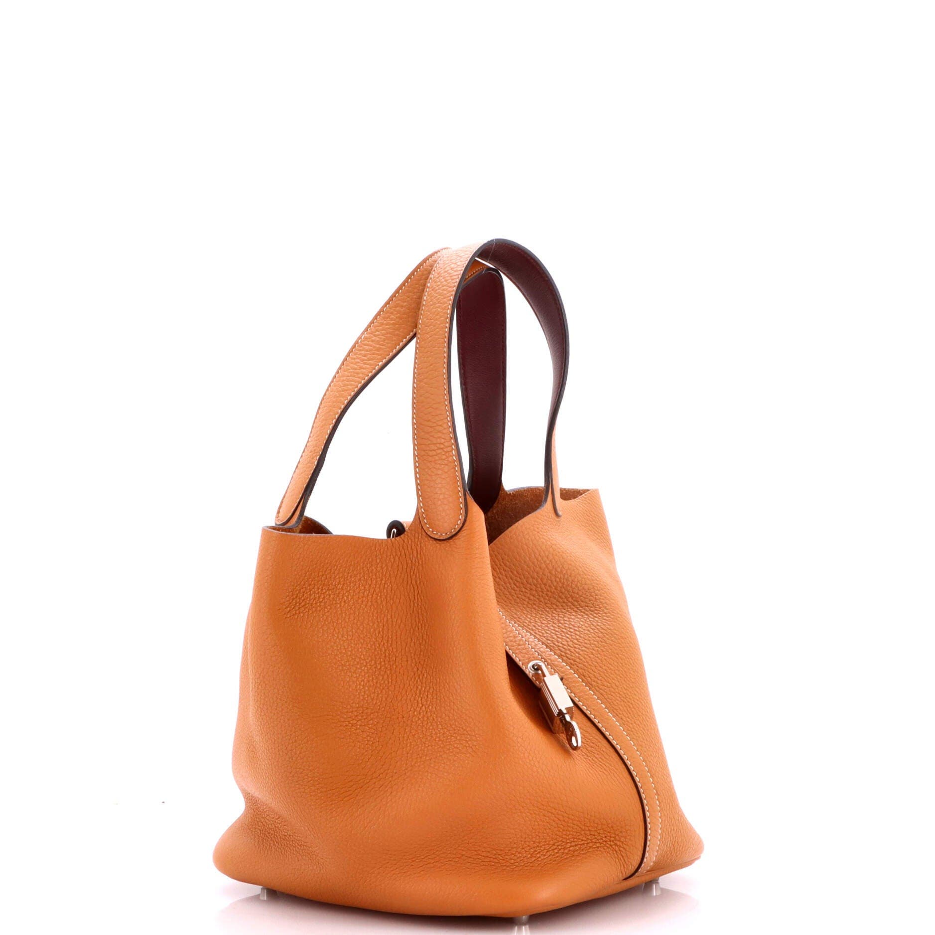 Eclat Picotin Lock Bag Clemence MM, Alternate, color, Brown