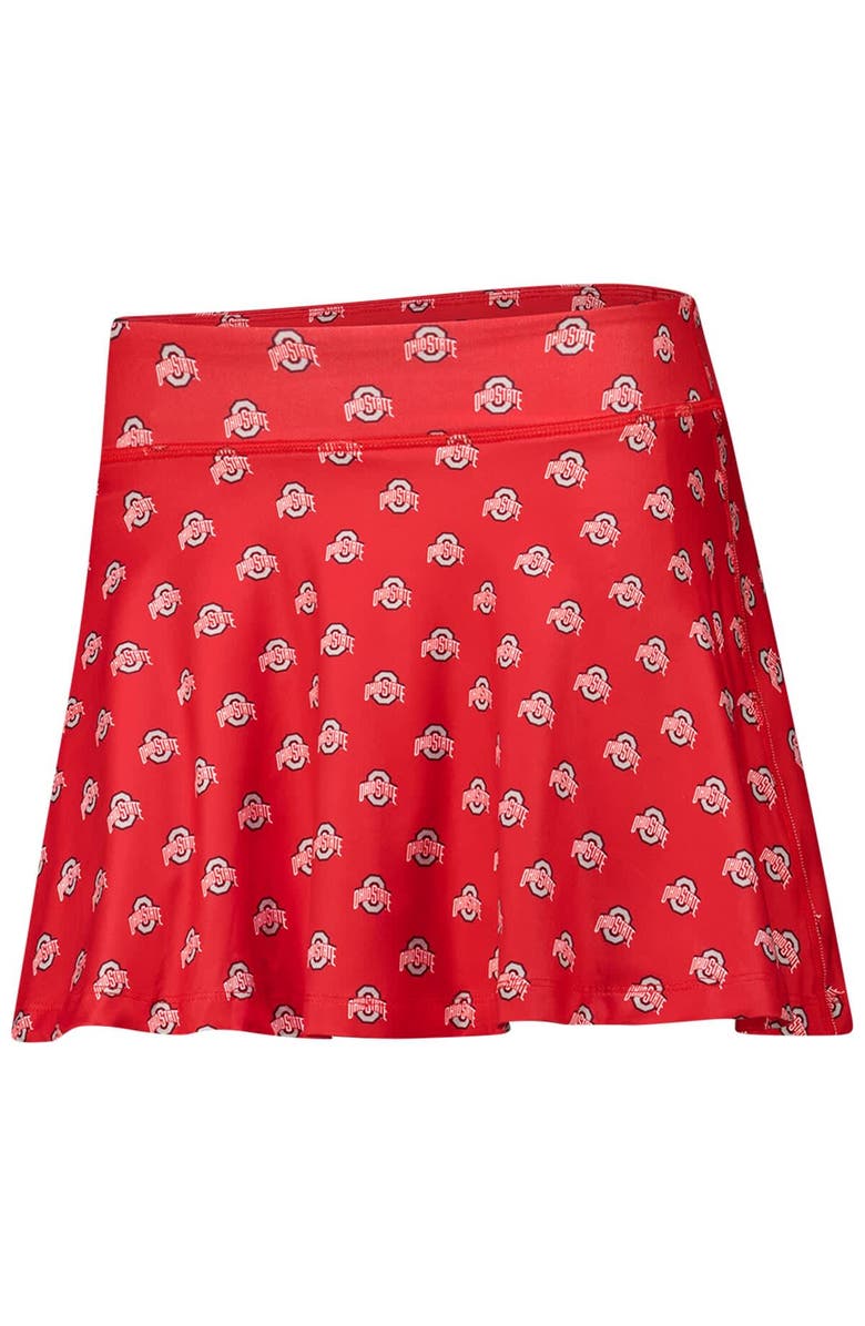 ZOOZATZ Women's ZooZatz Scarlet Ohio State Buckeyes Allover Print Flowy Skort, Alternate, color, Scarlet