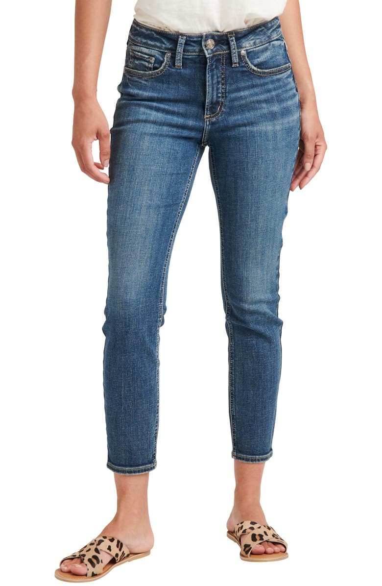 Silver Jeans Co. Suki Skinny Crop Jeans, Main, color, 