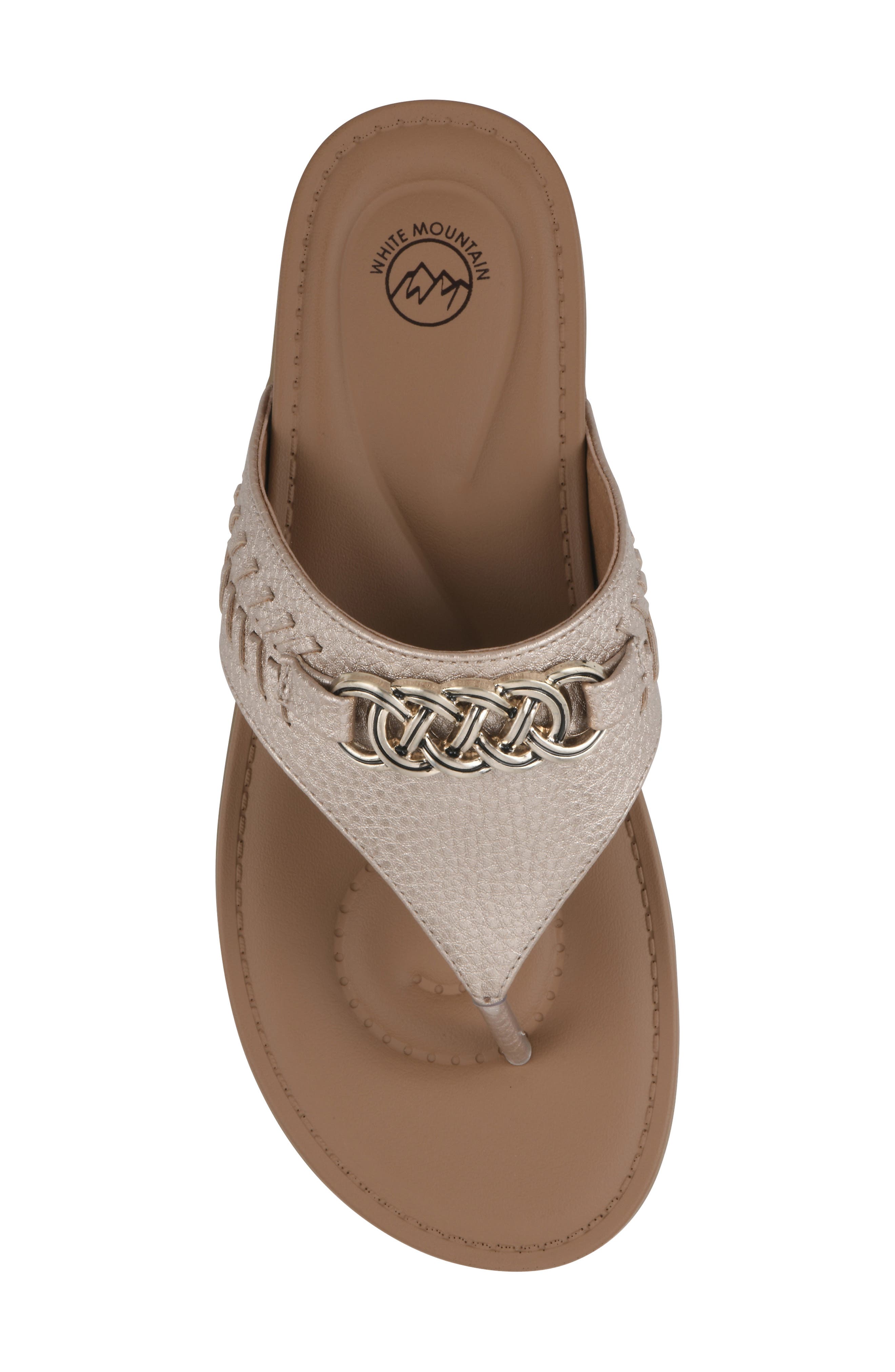Aladdin Flip Flop, Alternate, color, GOLD/ SMOOTH