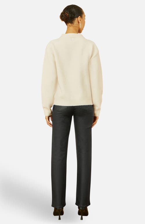 Yumi Relaxed Fit Floral Sequin Sweater In Brown