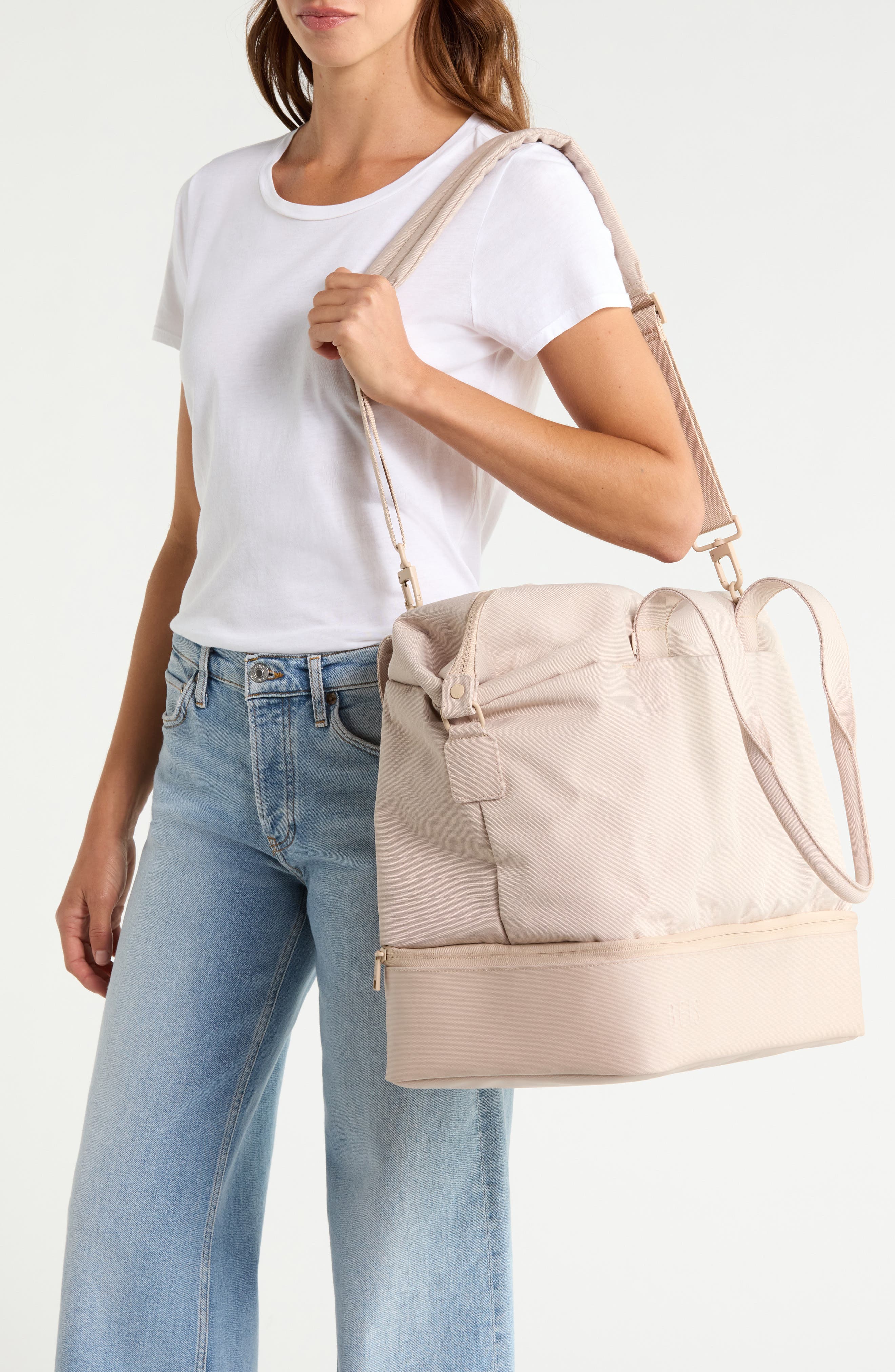 The Weekender Bag, Alternate, color, BEIGE