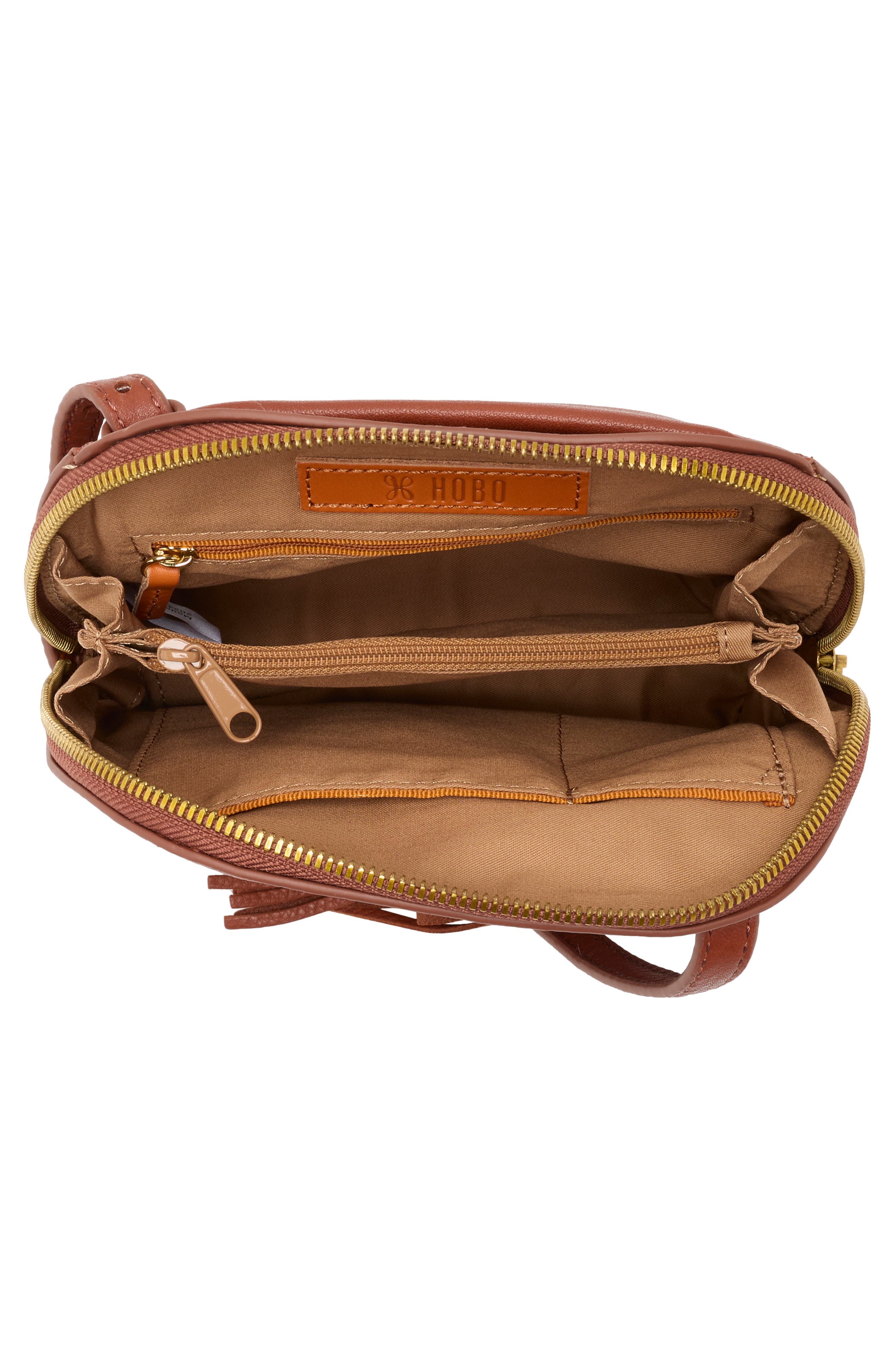 HOBO Nash Calfskin Leather Crossbody Bag, Alternate, color, Rust