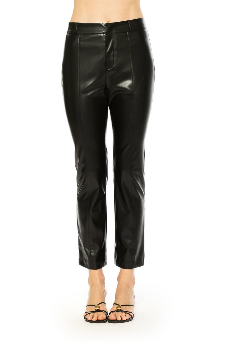 LIOR MID RISE FITTED PANTS, Main, color, BLACK