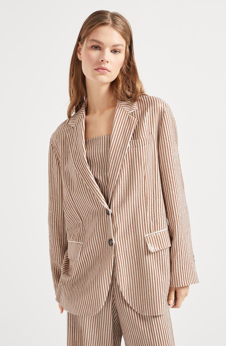 Brunello Cucinelli Dazzling Embroidery blazer, Alternate, color,