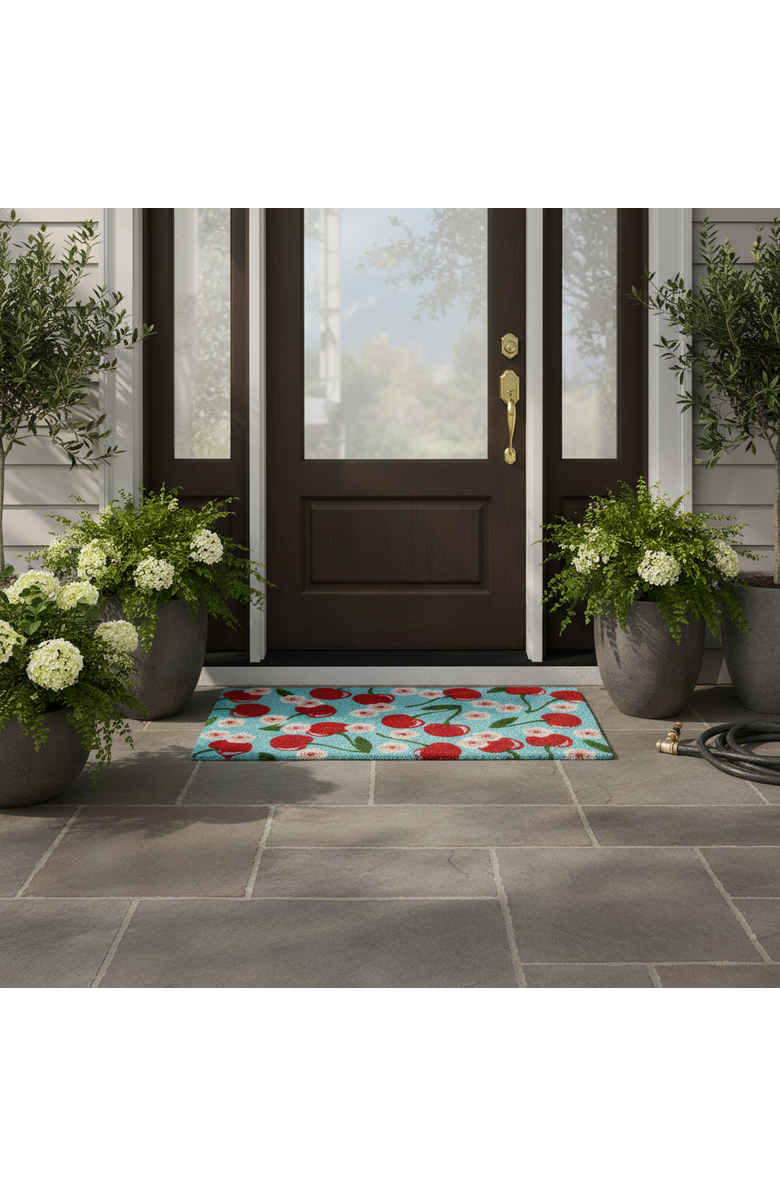 tag Cherries Coir Mat Multi Coir Summer, Alternate, color, Red
