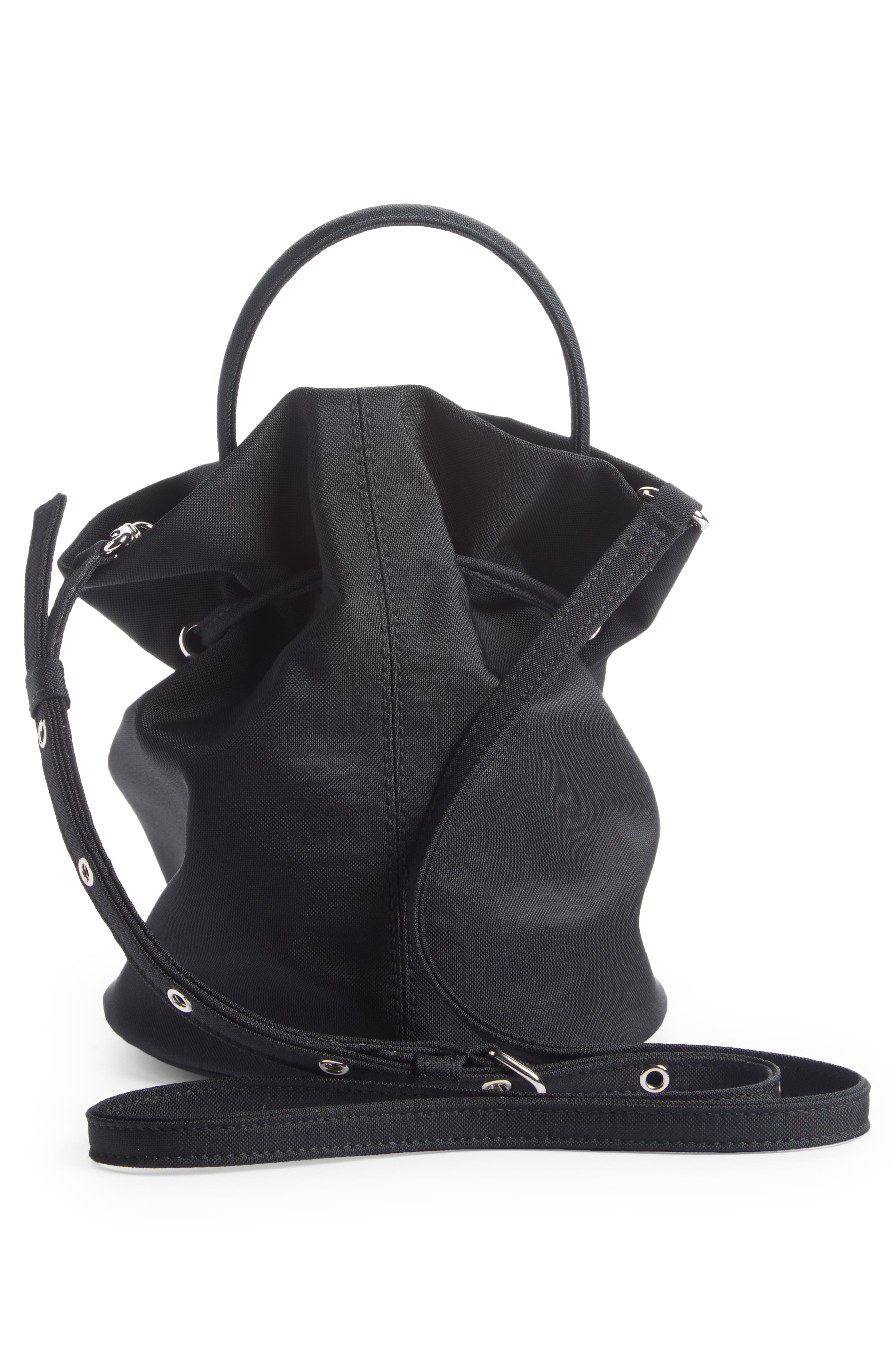 Extra Small Wheel Logo Bucket Bag, Alternate, color, BLACK/ WHITE