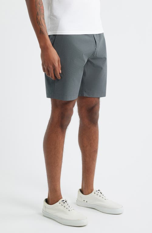 Roark Hytide Flat Front Hybrid Performance Shorts In Gray