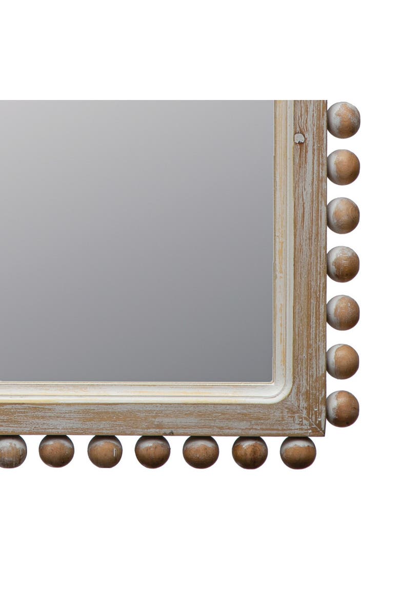 Wood Ball Framed Arched Wall Mirror, Natural, Alternate, color, Natural