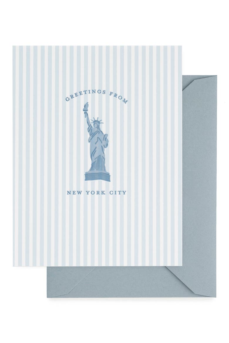Lady Liberty Greeting Card & Envelope Set, Main, color, NO COLOR