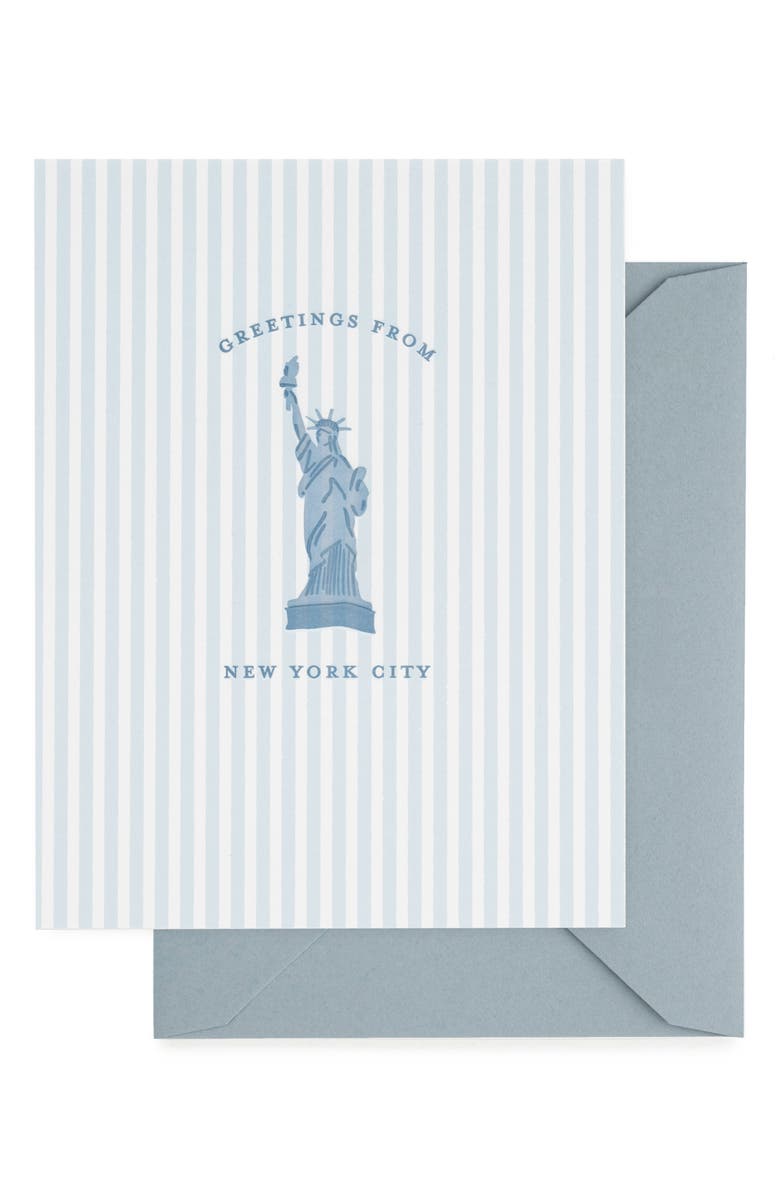 Sugar Paper Lady Liberty Greeting Card & Envelope Set, Main, color,