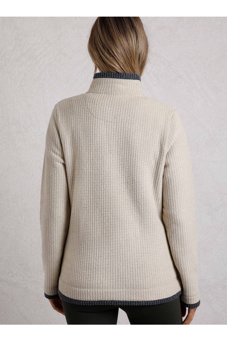 Ariana Full Zip Grid Fleece, Alternate, color, Ecru