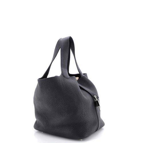 Pre-owned Hermes Hermes Picotin Lock Bag Clemence Mm In Black