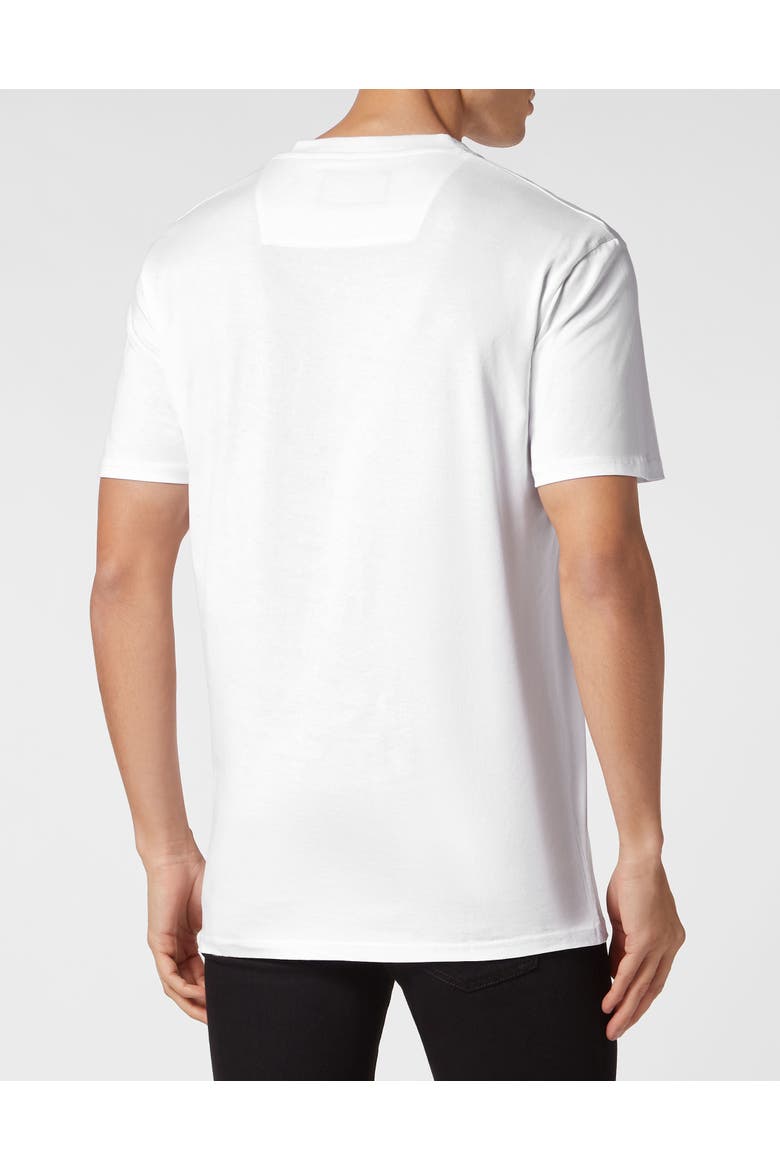 T-Shirt V Neck Ss Bombing Graffiti Men, Alternate, color, white