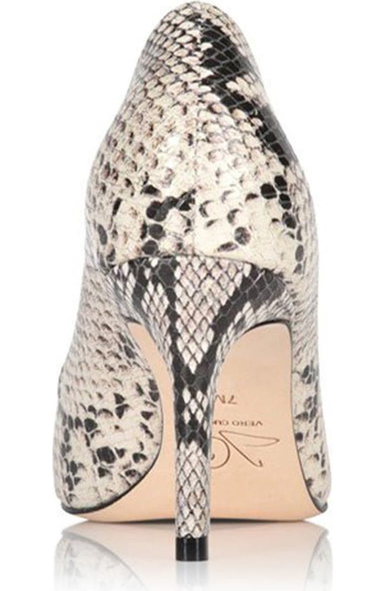 Joan Oloff Deborah Pointed Toe Pump, Alternate, color, Natural Printed Snake