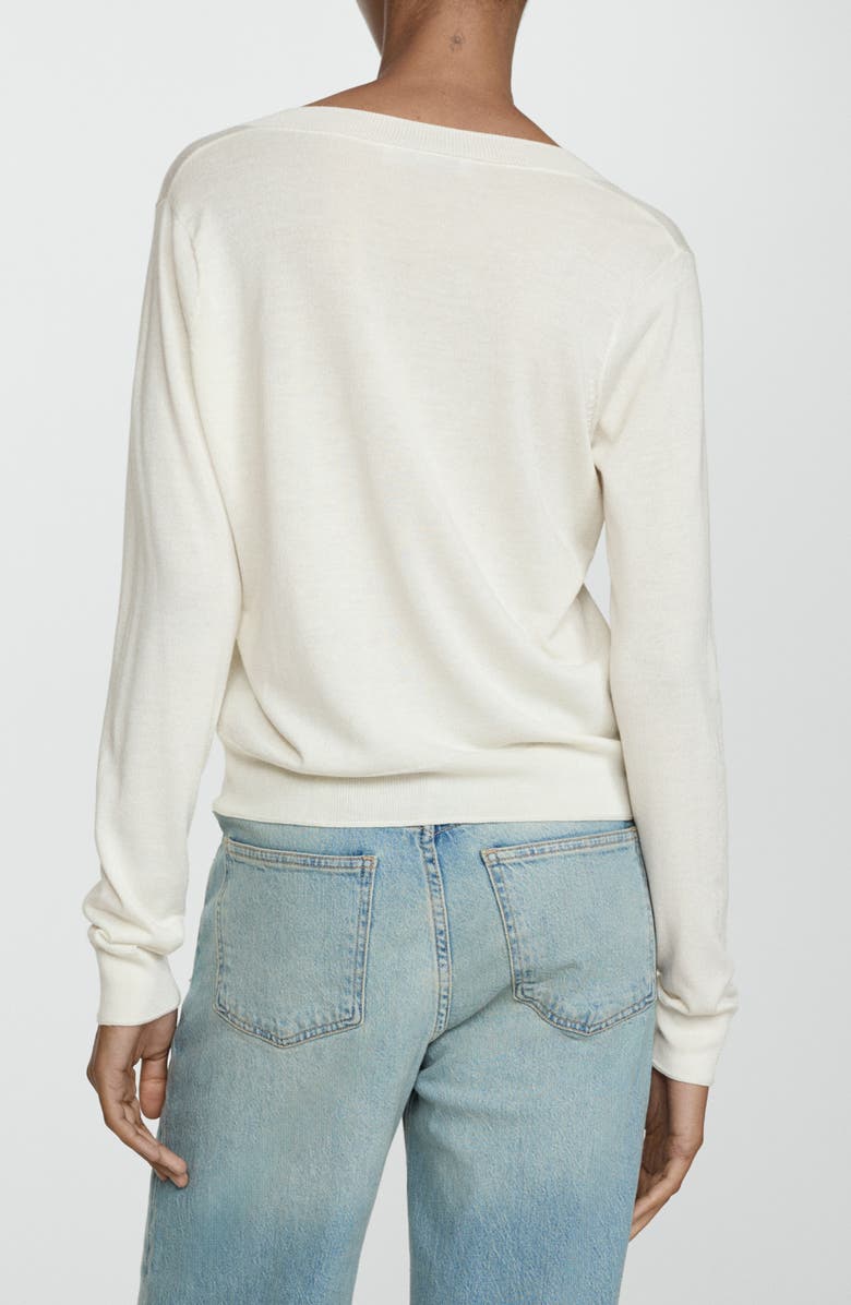 MANGO Fine Gauge V-Neck Sweater, Alternate, color, 