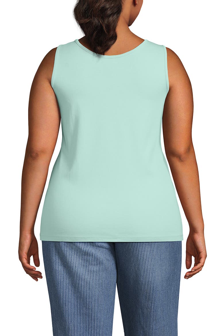 Plus Size Cotton Tank Top, Alternate, color, Pale Sky