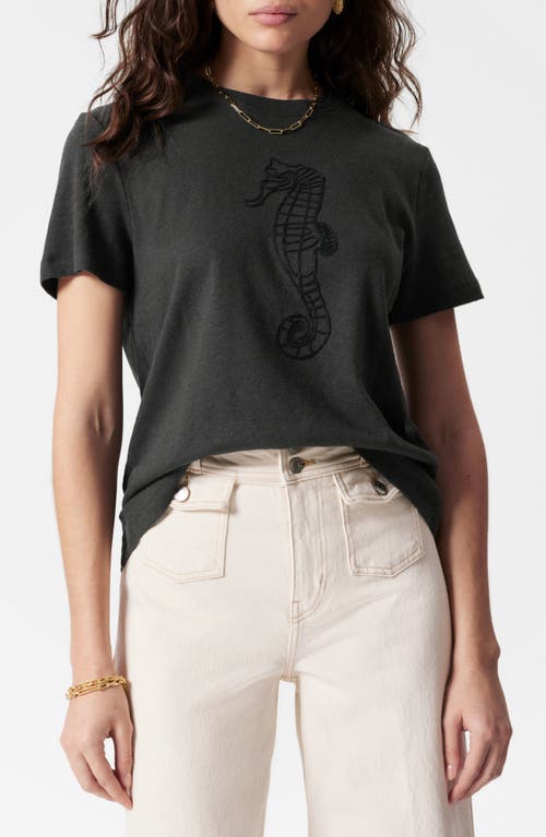 & Other Stories Joni Cotton & Linen T-shirt In Black