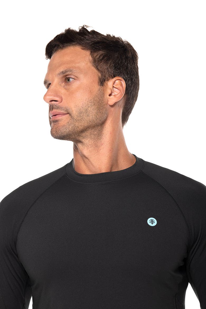 Men's Sonora Agility Long Sleeve Performance T-shirt, UPF 50+ Sun Protection, Alternate, color, Black