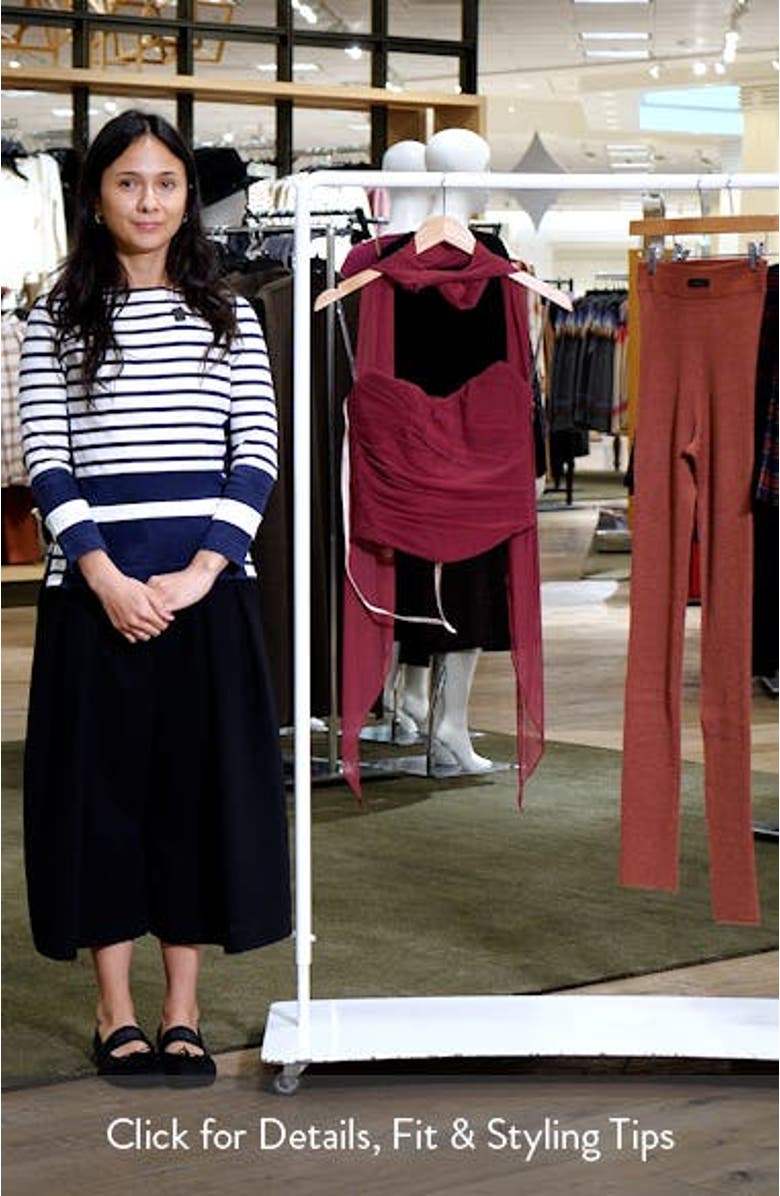 Hallie Corset Mesh Halter Top with Scarf, sales video thumbnail