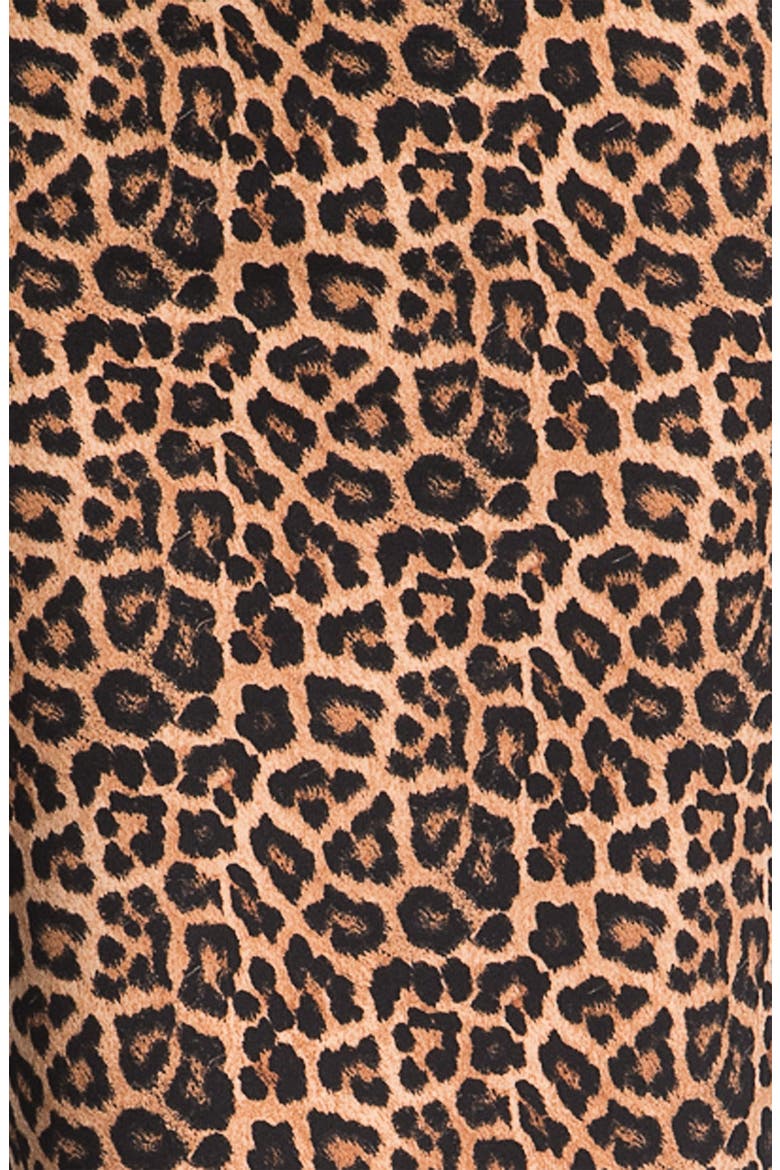 Jaguar Print Ponte Skirt, Alternate, color, CARAMEL