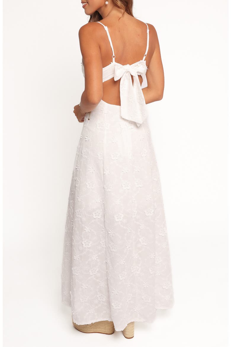 Ford Floral Embroidered A-Line Maxi Dress, Alternate, color, WHITE