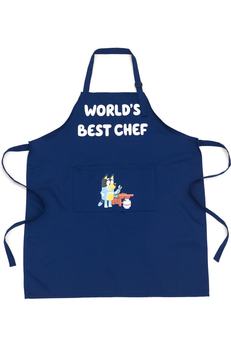 2-Piece Apron and Chef Hat Set, Alternate, color, Navy Blue Bandit