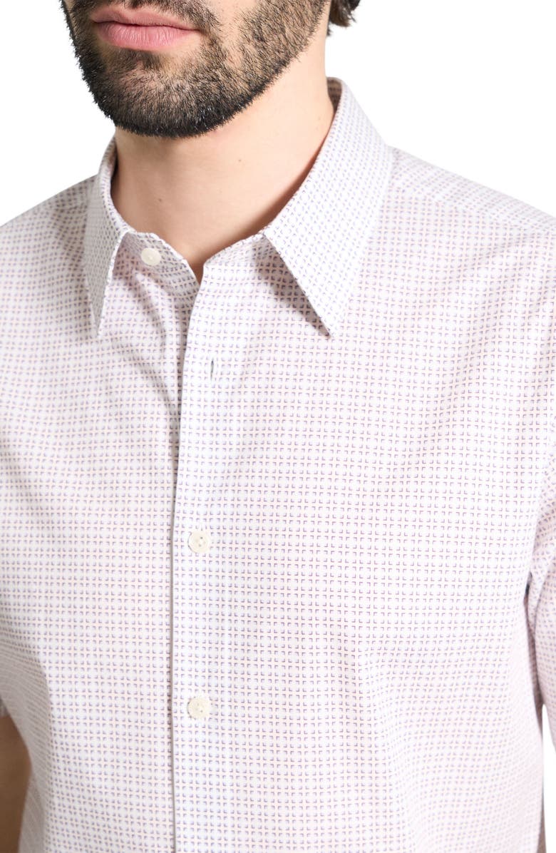 Theory Irving Short Sleeve Button-Up Shirt, Alternate, color, Port Multi