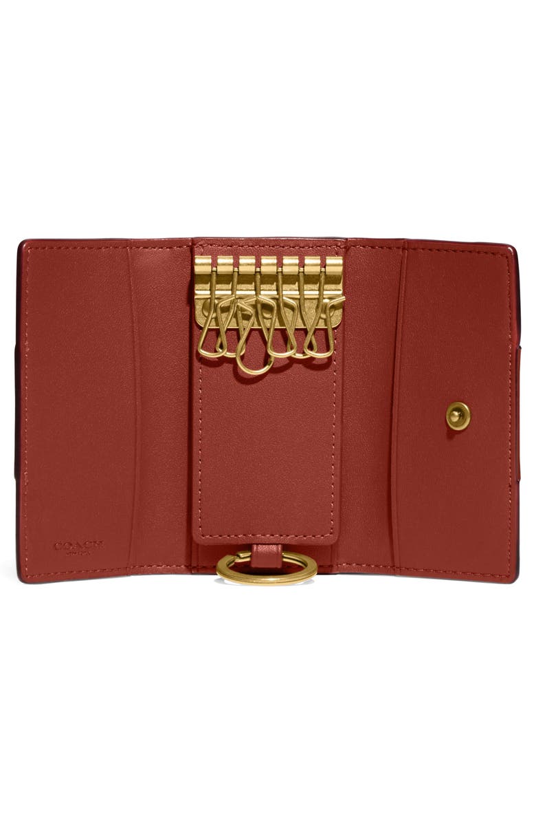 COACH Signature Coated Canvas 6-Ring Key Case, Alternate, color, 