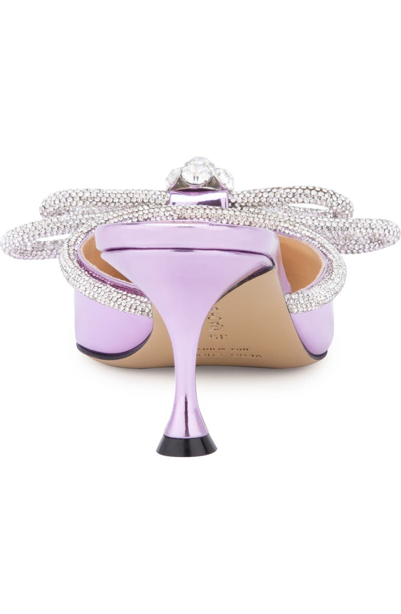 Mach & Mach Crystal Double Bow Pointed Toe Mule, Alternate, color,