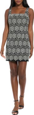 London Times Sleeveless Embroidered Minidress