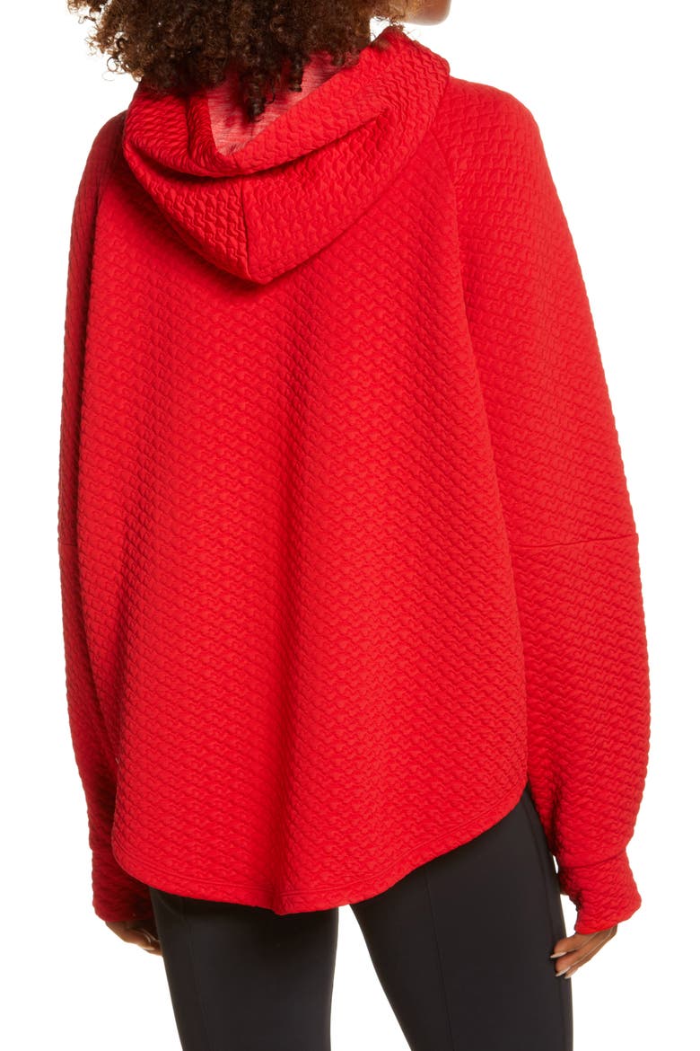 Jacquard Hoodie, Alternate, color, RED COUTURE