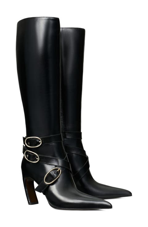 Multi Buckle Knee High Boot