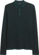 Robert Barakett Borja Cotton & Cashmere Long Sleeve Polo