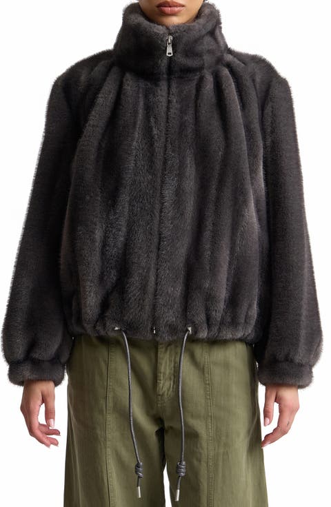 Crop Faux Fur Jacket
