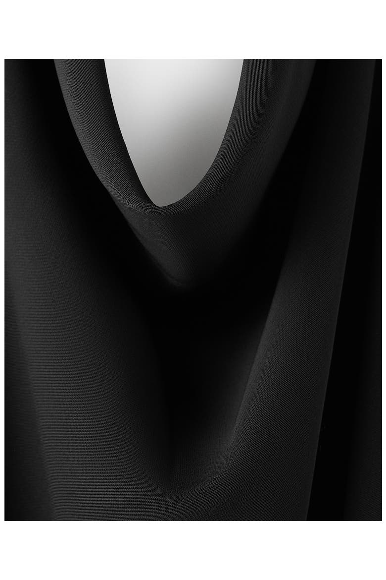 Halter Neck Belted Jumpsuit, Alternate, color, BLACK