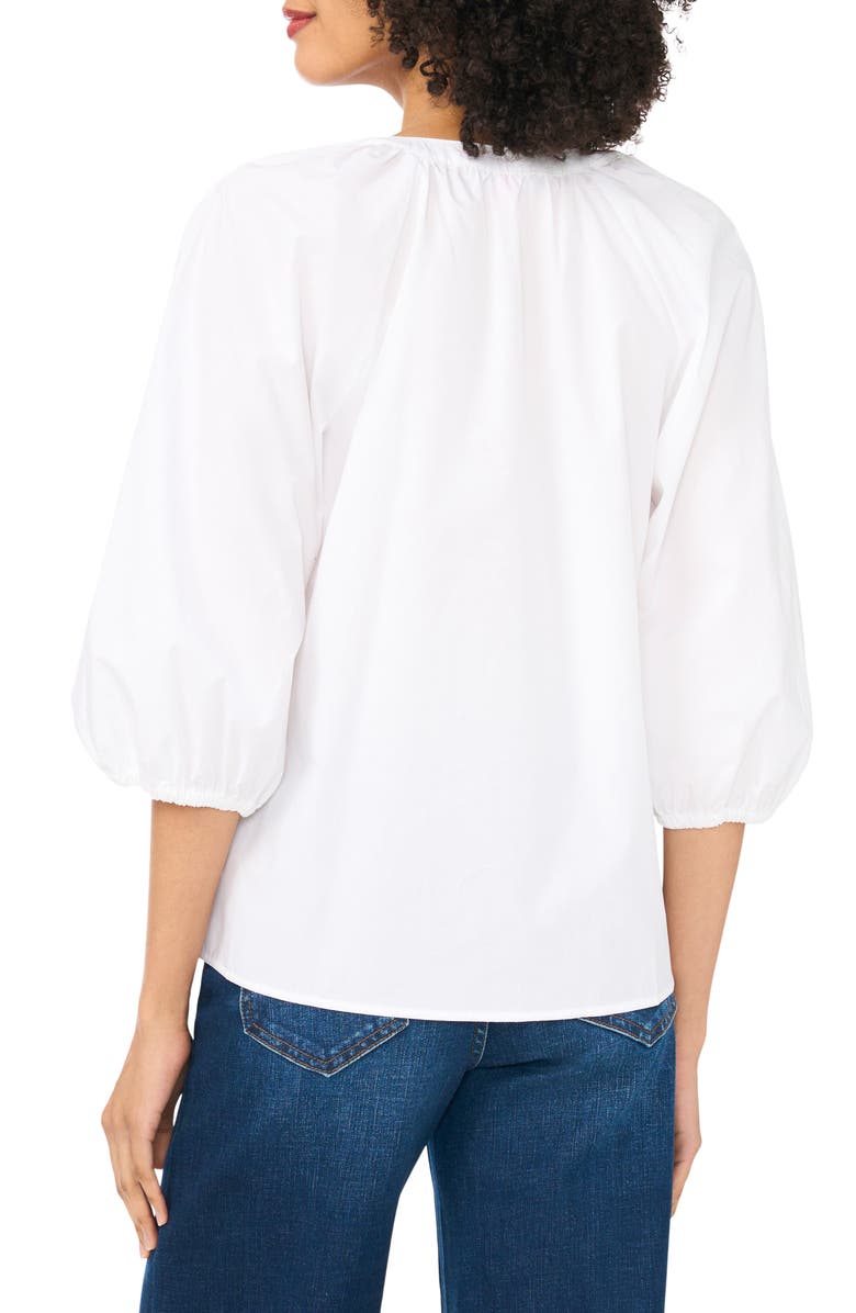 Vince Camuto Raglan Puff Sleeve Top, Alternate, color, Ultra White