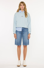 KanCan Daylin Low Slung Baggy Denim Jort Shorts
