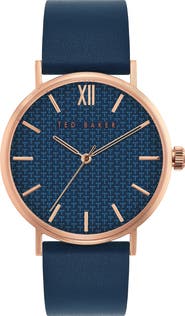 Ted Baker Men's Phlipa Gents Leather Strap Watch, 43mm