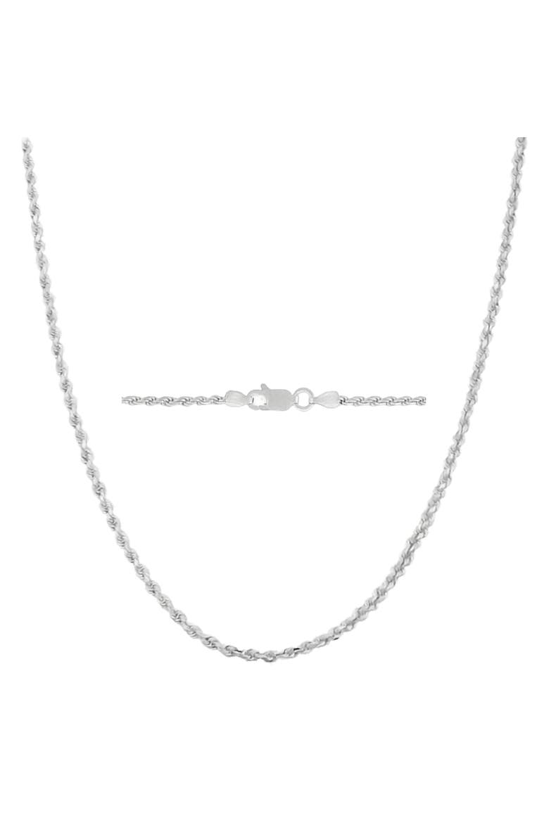 Sterling Silver 3MM Rope Necklace, Main, color, Silver